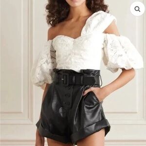 Self-portrait white puffed sleeves top
